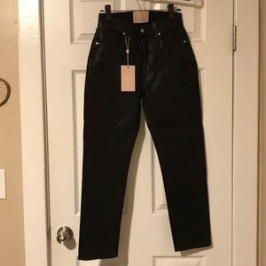 REVICE Venus Crops - Black Shiny Fabric